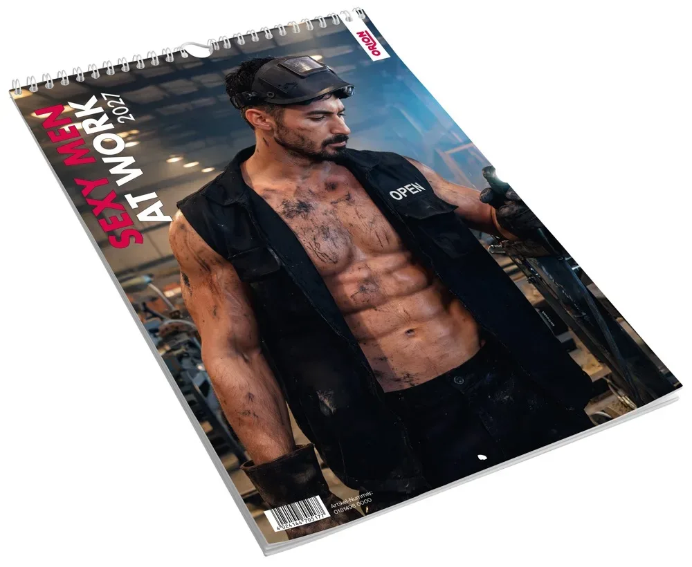 Pin-up Kalender ?Sexy Men at Work 2027? in Farbe und im Großformat