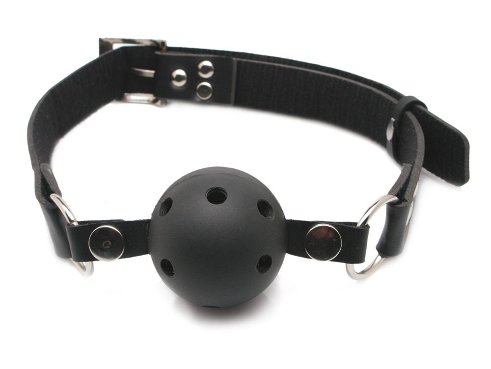 Knebel ?Breathable Ball Gag?, Beißball mit Atemlöchern