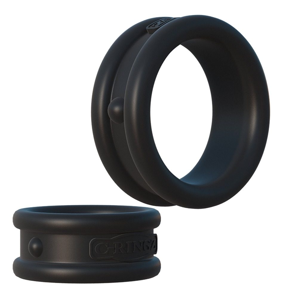 2-teiliges Set Hoden-Penisringe ?Max-Width Silicone Rings?