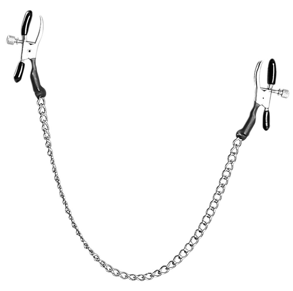 Nippelklammern ?Alligator Nipple Clamps?, mit Metallkette, 43 cm