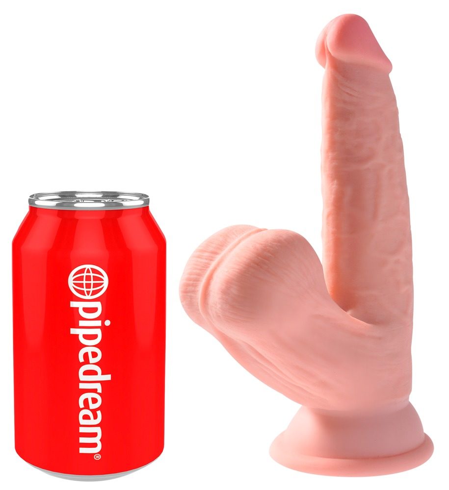Dildo ?Triple Density Cock with Swinging Balls?, hyperrealistisch mit schwingenden Hoden