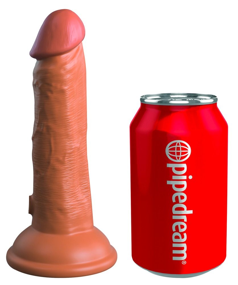 Naturvibrator ?6? Vibrating + Dual Density Silicone Cock? mit extra starkem Saugfuß