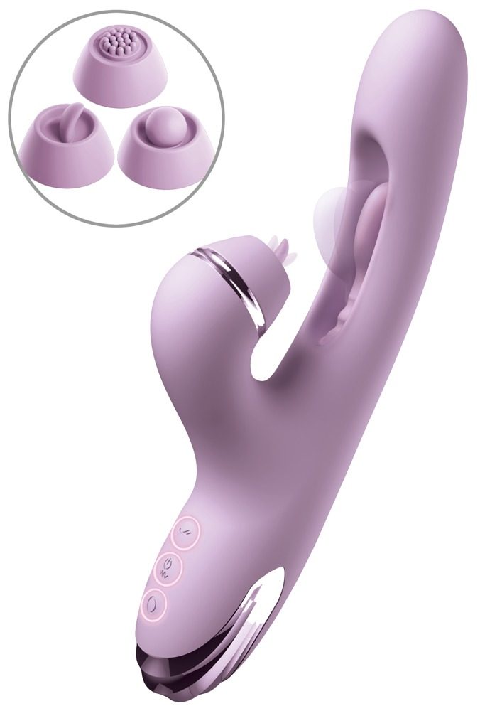 Rabbitvibrator ?G-Touch Pulse Pro? inklusive 3 Klitoris-Aufsätze
