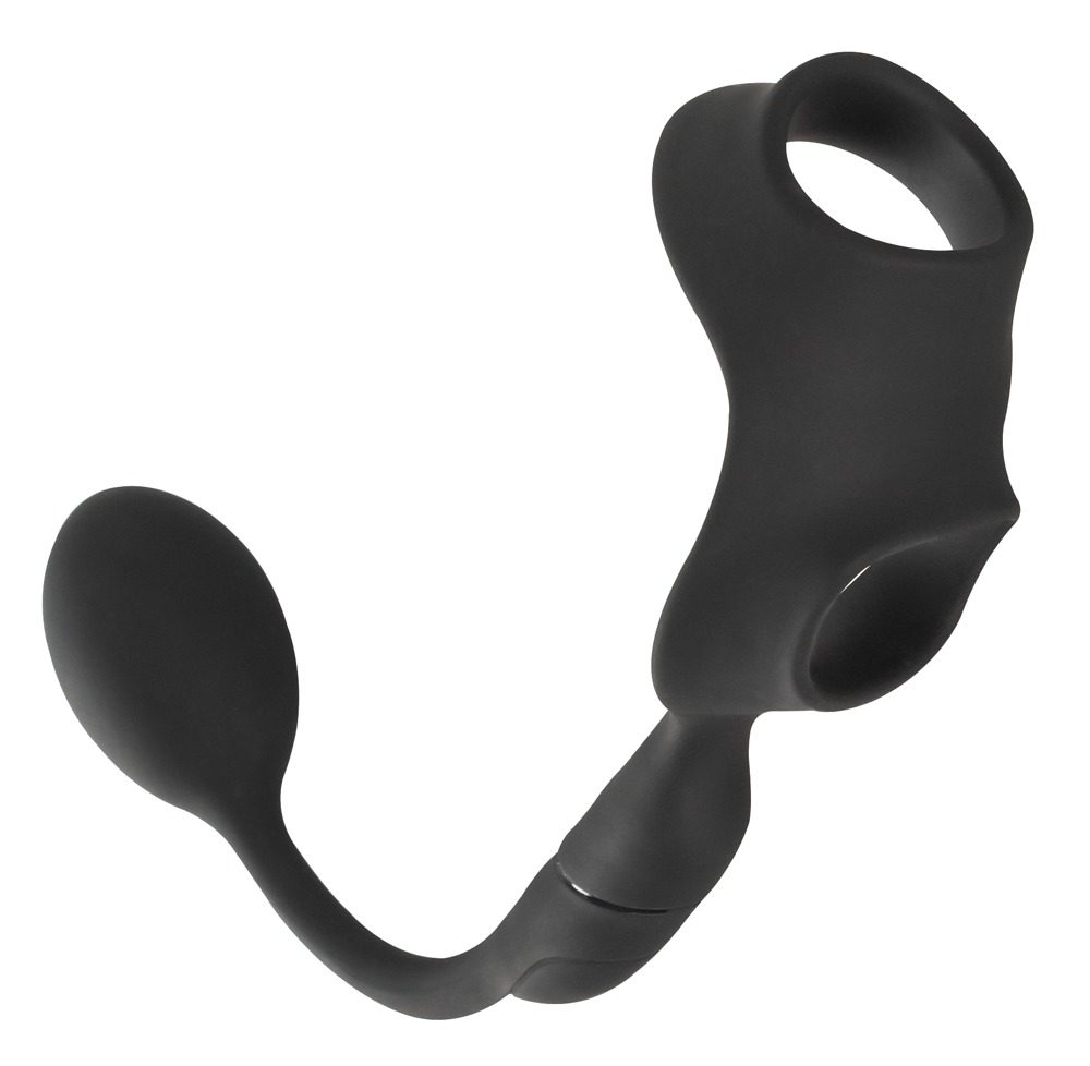 Penis-/Hodenring ?Cock Ring with RC Butt Plug? mit Vibro-Analplug, kabellose Fernbedienung