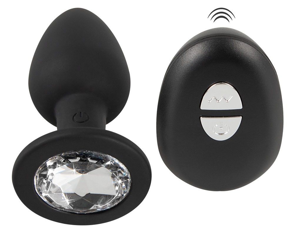 Vibro-Analplug ?RC Diamond Plug?, 10 Vibrationsmodi per Fernbedienung