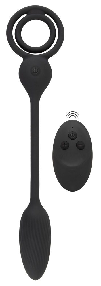Vibro-Analplug mit Penis-/Hodenring