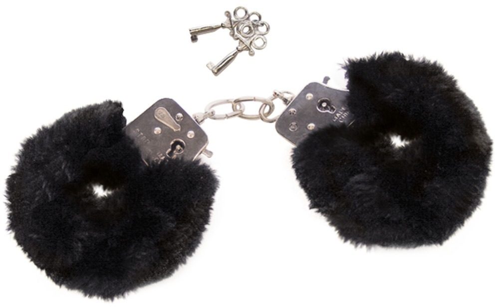 Handschellen ?Love Cuffs? aus Stahl und Plüsch