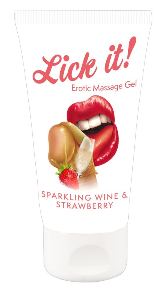 Gel ?Erotic Massage Gel Sparkling Wine and Strawberry? mit Erdbeer-/Sekt-Aroma