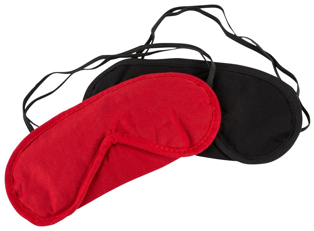 ?Augenmasken?, 2 Stück in Rot und Schwarz