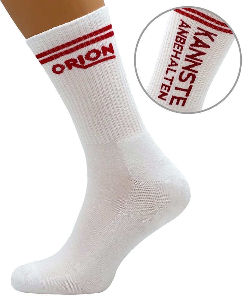 Socken ?ORION? mit Spruch: Kannste anbehalten