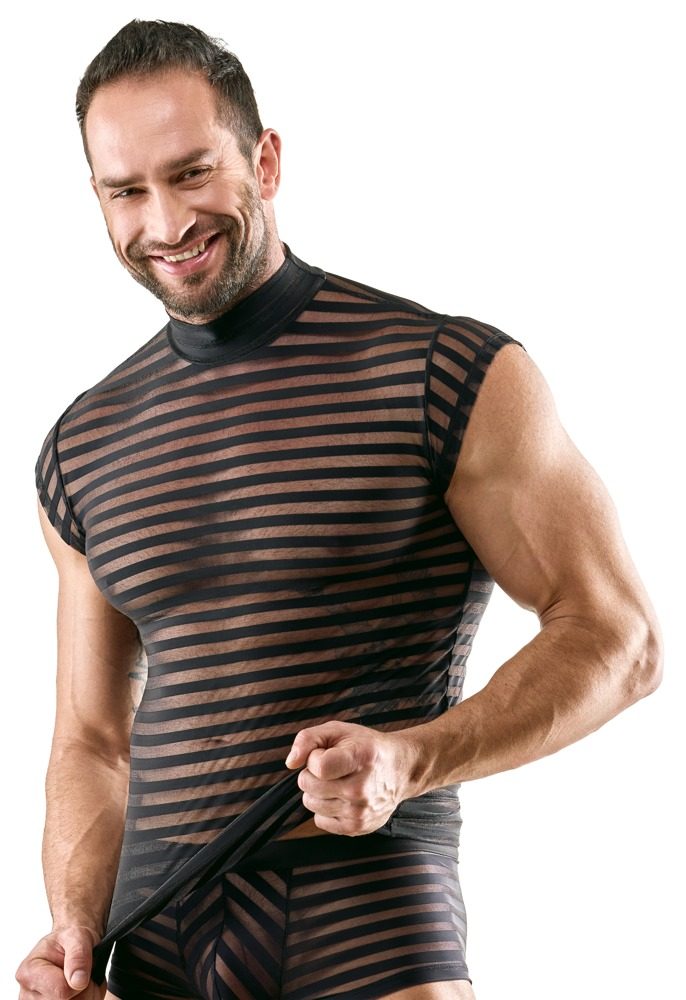 Shirt im transparenten Streifen-Look