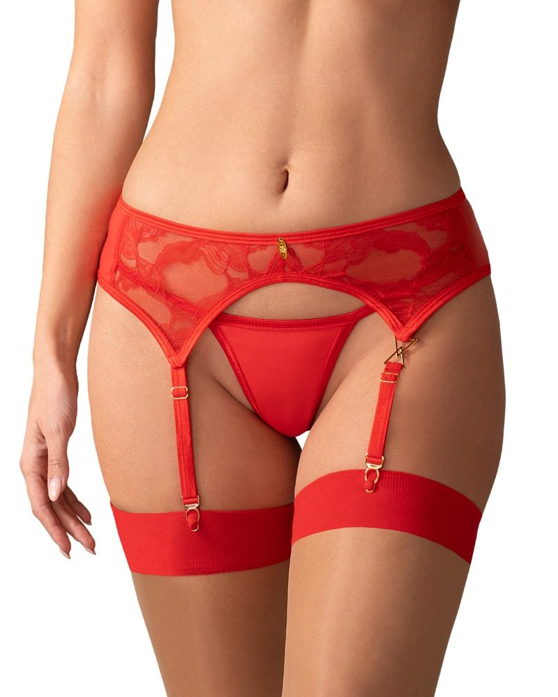 Strapsgürtel ?Aliosa? aus roter Floral-Spitze