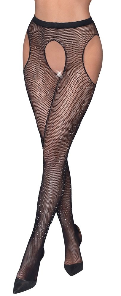 Straps-Strumpfhose aus hochelastischem Netz