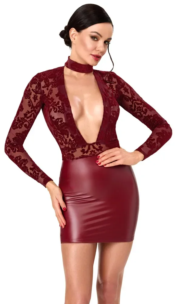 Minikleid inklusive Choker-Halsband