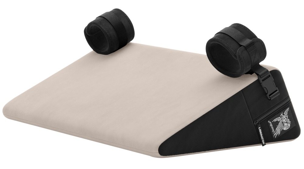 Liebeskissen ?Bondage Wedge? mit abnehmbaren Handfesseln