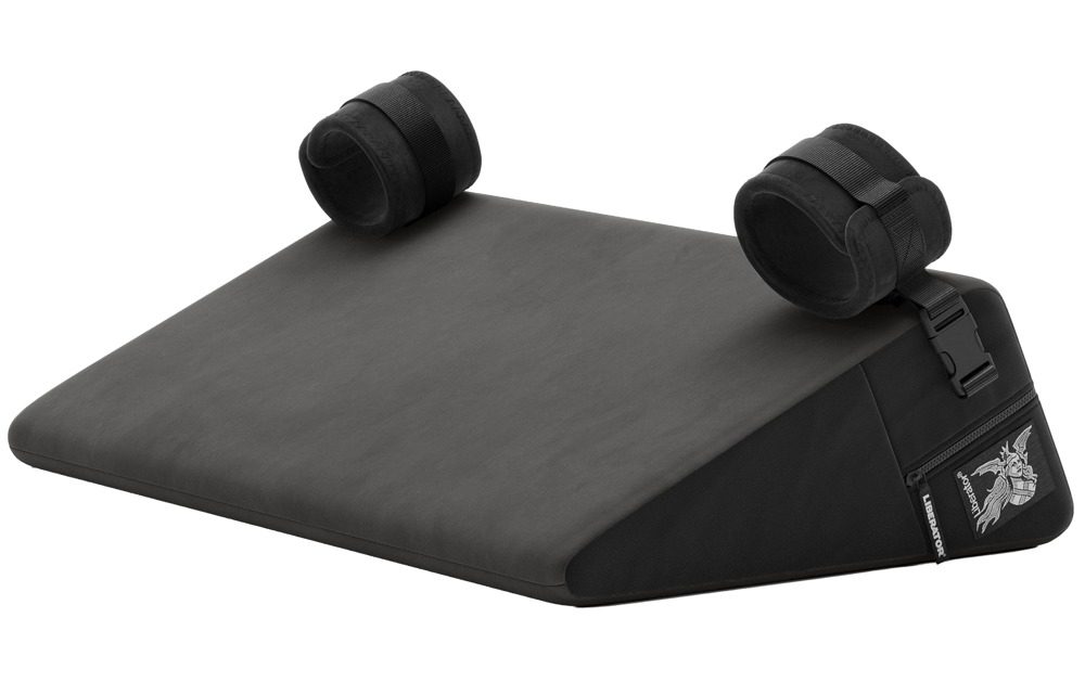 Liebeskissen ?Bondage Wedge? mit abnehmbaren Handfesseln
