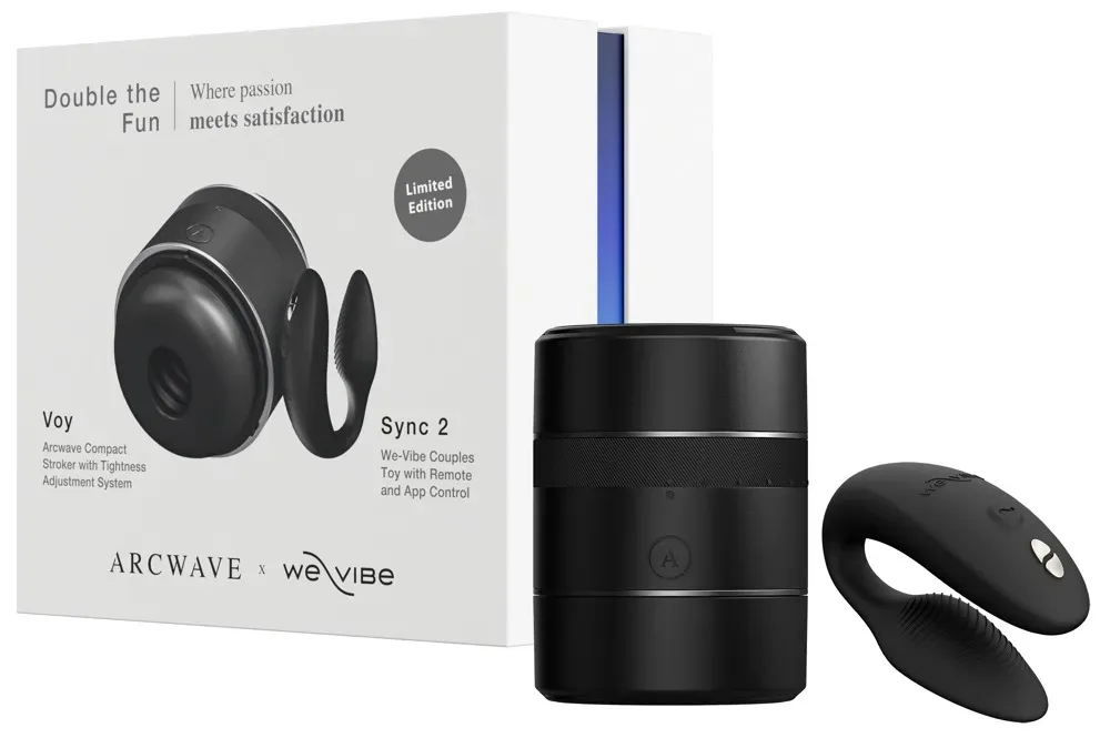Toy-Set ?Double the Fun? mit Arcwave-Masturbator Voy & Paarvibrator We-Vibe Sync 2