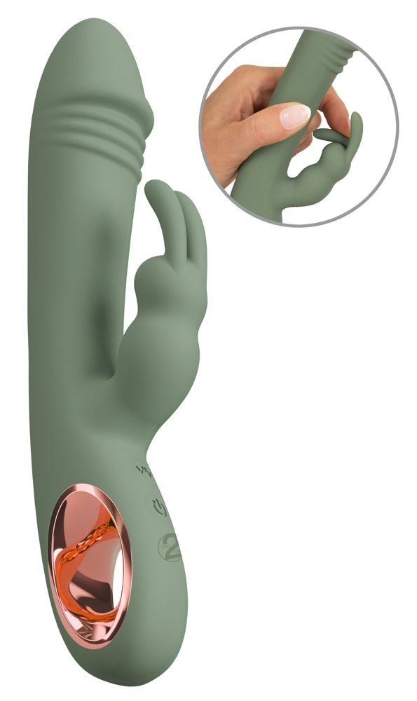 Rabbitvibrator ?Slim Rabbit Olive? mit 2 Motoren