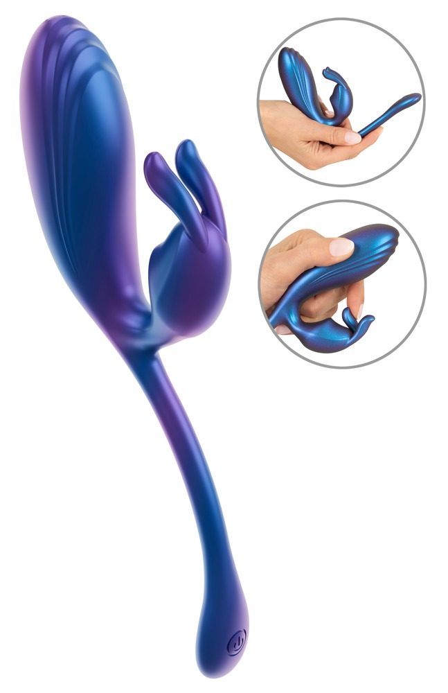 Vibro-Ei ?Flexible Double Bullet? mit Klitorisstimulator
