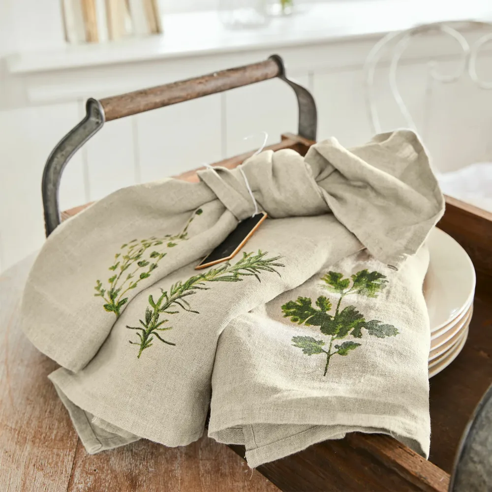 Geschirrtuch 3er Set Herbal Gardens