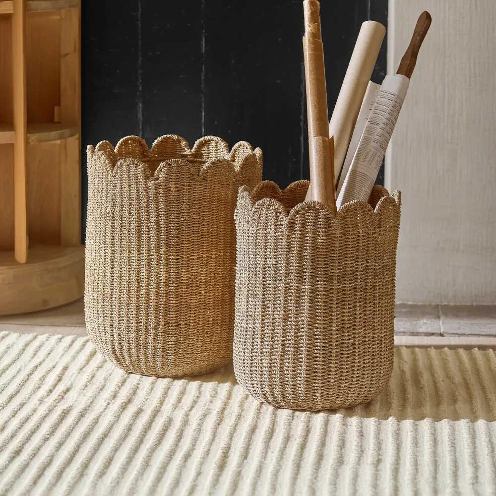 Korb 2er Set Velourette