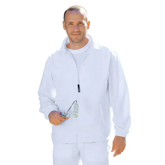 Weisse Fleecejacke