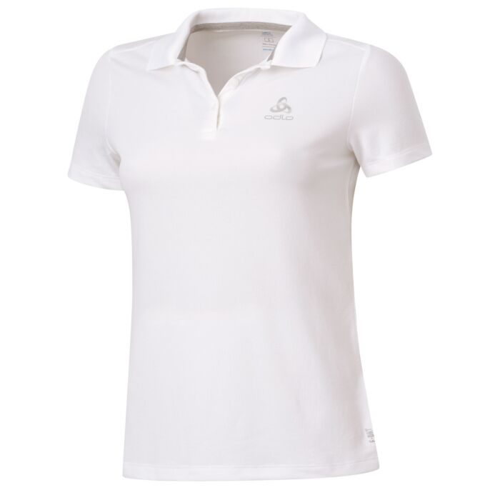 Odlo F-Dry Poloshirt für Damen - Wandern, Casual Comfort - weiss, S