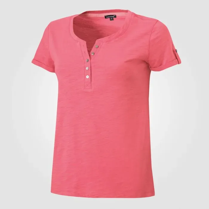 T-Shirt mit Knopfleiste