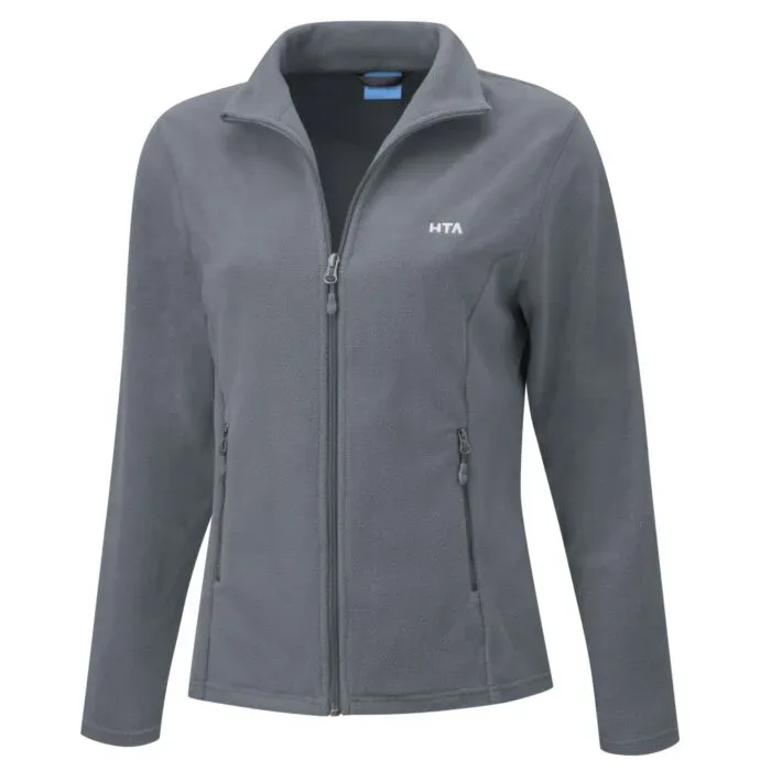 Damen-Fleecejacke uni mit Stehkragen