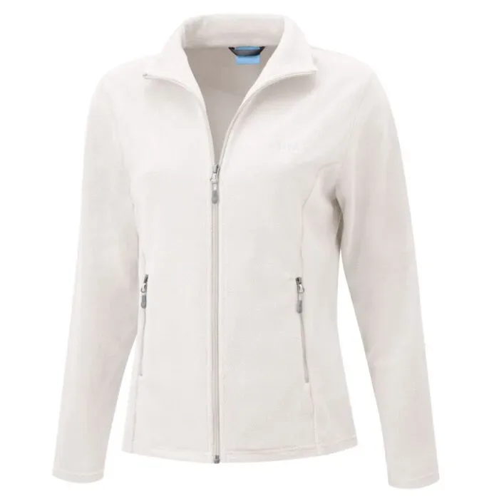 Damen-Fleecejacke uni mit Stehkragen