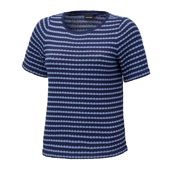 Jacquard T-Shirt in Streifen-Optik
