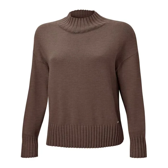 Locker geschnittener Pullover mit Stehkragen