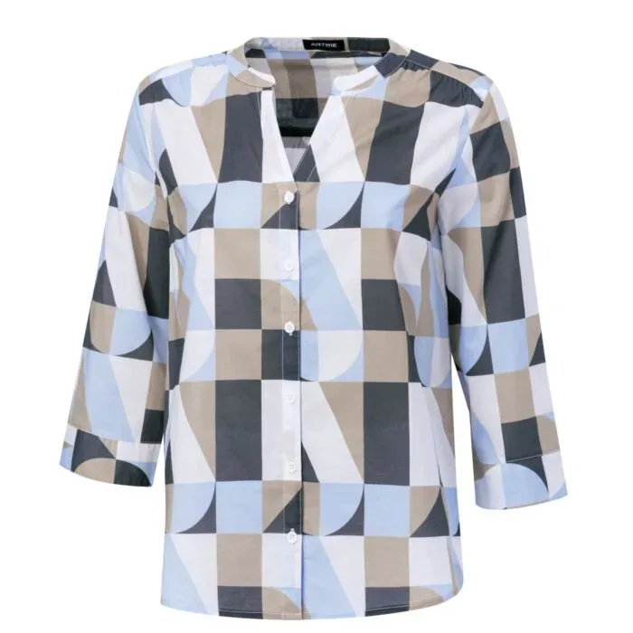 Damen Bluse mit geometrischem Print
