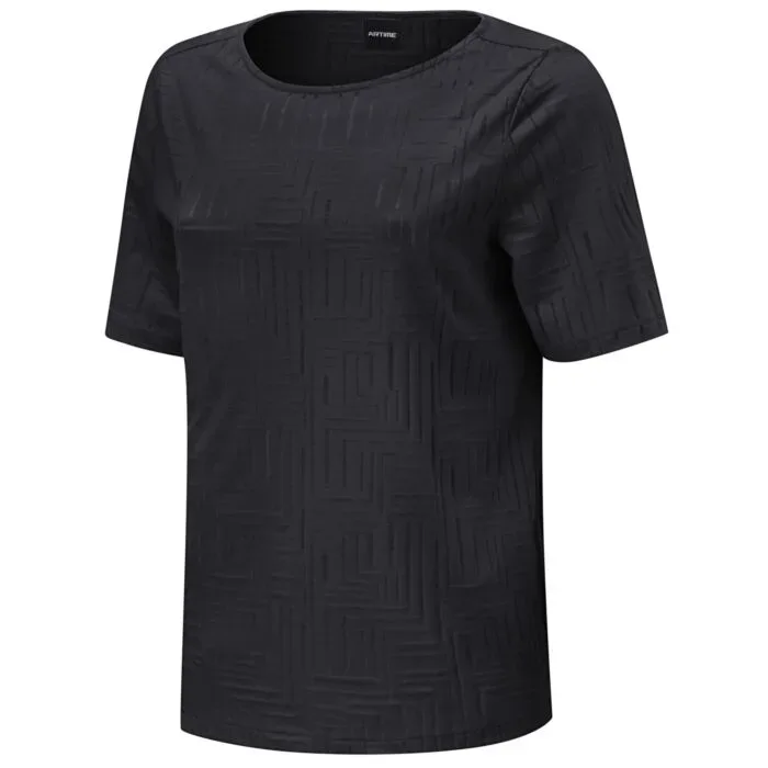 Ausbrenner-Shirt mit geometrischem Muster.