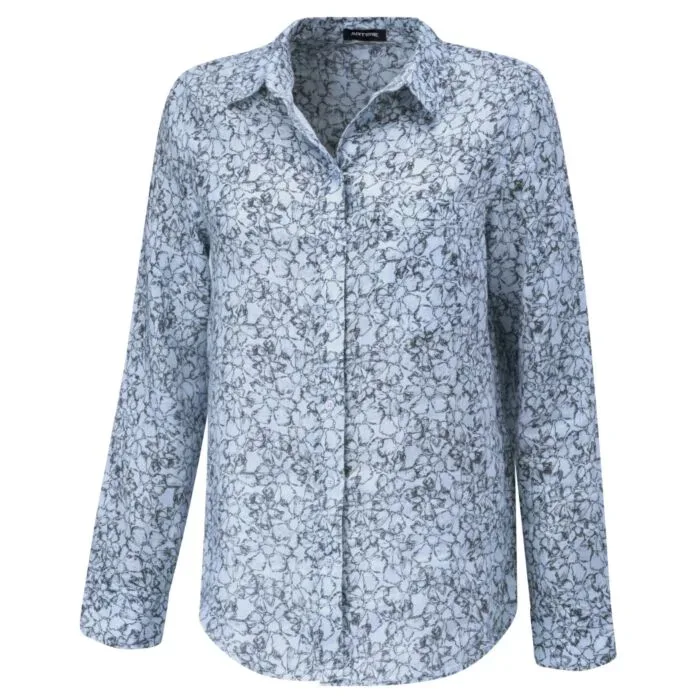 Bedruckte Damen Bluse mit Hemdkragen