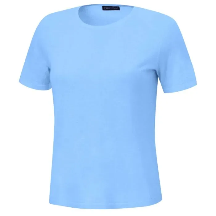 Sommerlicher kurzarm Pullover aus Kaschmir-Seide