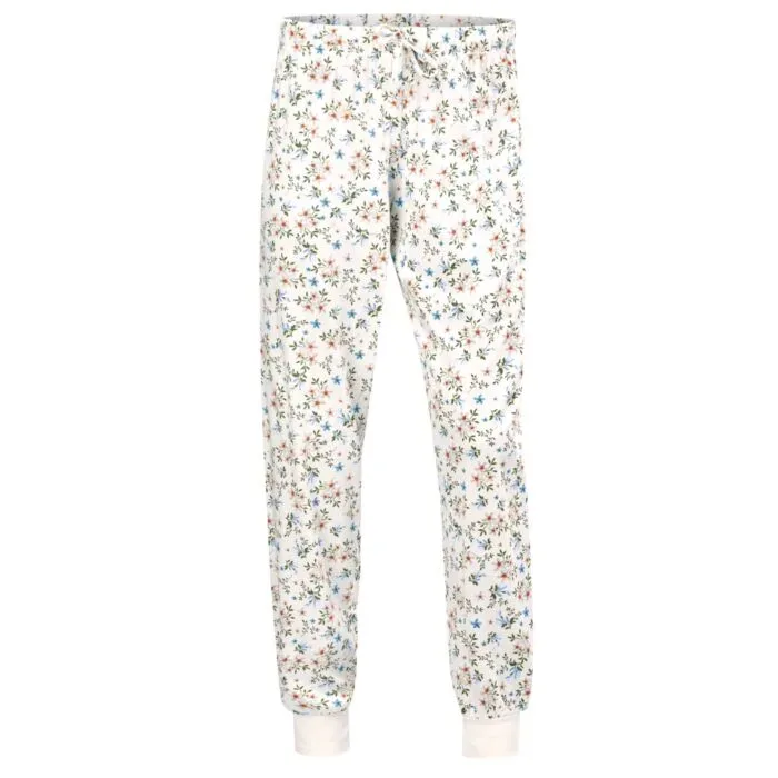 Bedruckte Pyjama Hose mit Bündchenabschluss