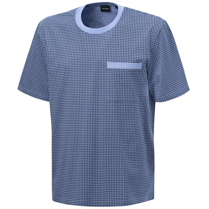 Herren T-Shirt mit Alloverprint blau