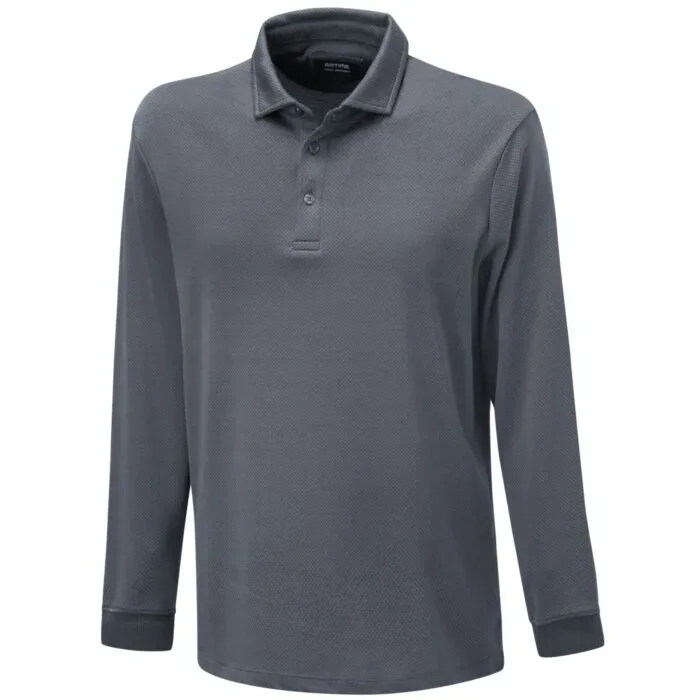 Langarm Poloshirt mit Knopfleiste