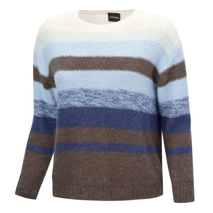 Gestreifter Pullover mit Farbverlauf