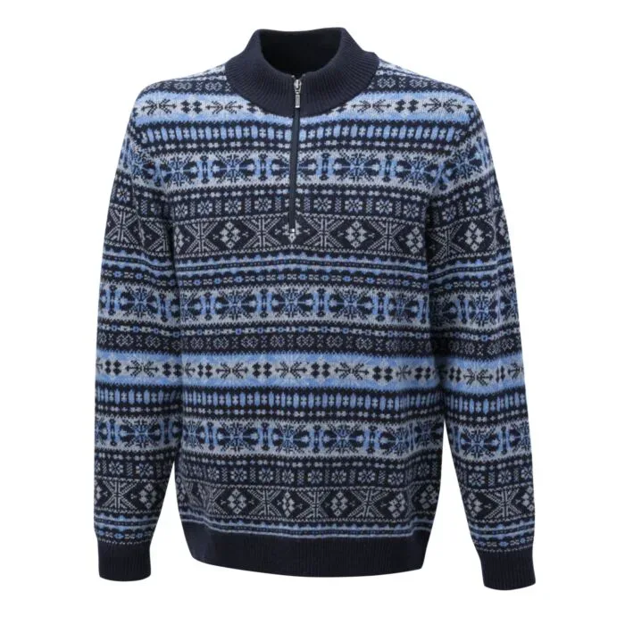 Jacquard Troyer aus Lammswolle