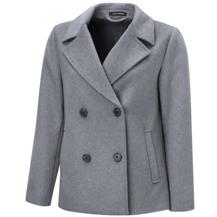 Wasserabweisende Cabanjacke mit Seitentaschen grau meliert