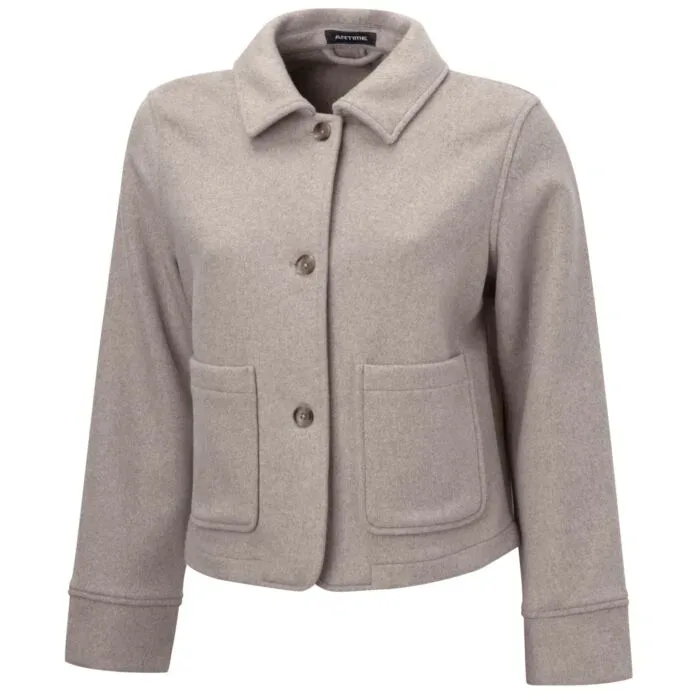 Wasserabweisende Kurzjacke mit Knopfleiste camel