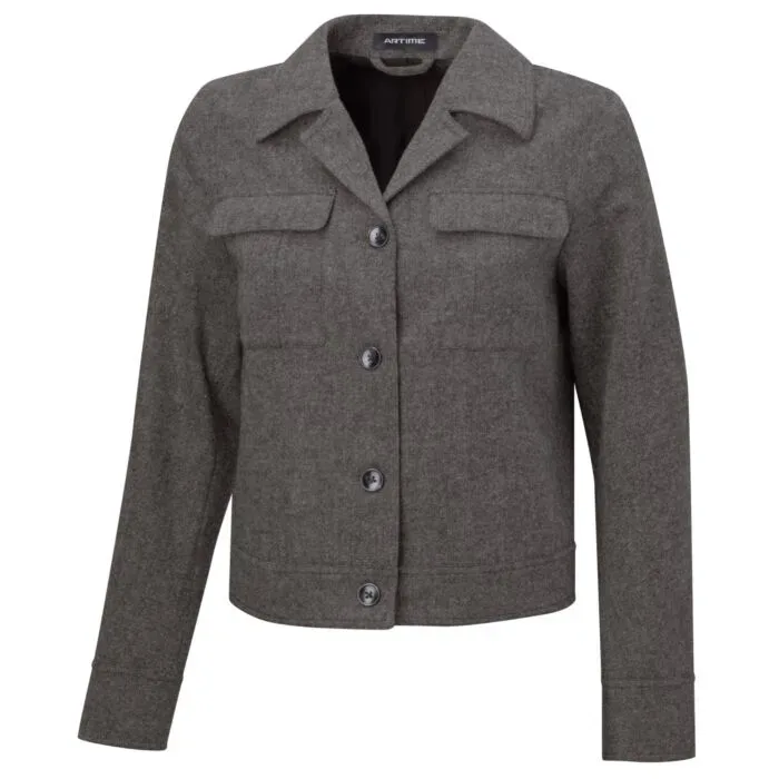 Damen Kurzjacke in Salz und Pfeffer Optik
