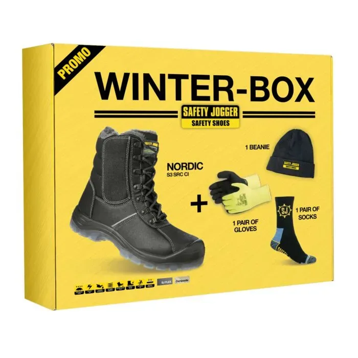 Sicherheitsschuh Box mit Mütze, Handschuhen, Socken