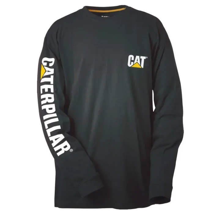 Caterpillar Langarmshirt Trademark Banner Schwarz | Gr. XL