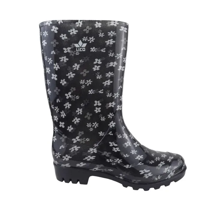 Gummistiefel Damen schwarz-weiss