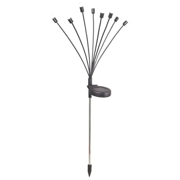 Starlyf - Glow Lights - Solarbetriebene Garten- und Balkonbeleuchtung, 70 CM, Schwarz