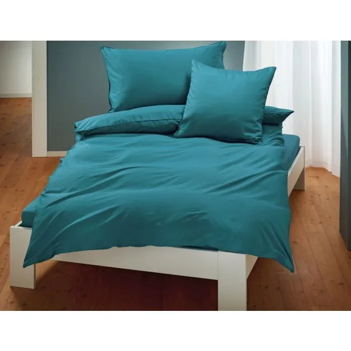 Uni Satin Bettwäsche mit Biese – Kissenbezug – 65x65 cm