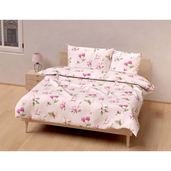 Bettwäsche mit frühlingshaftem Blumenmuster – Kissenbezug – 50x70 cm